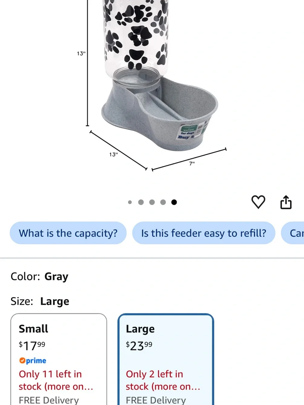Reversible Water or Dry Food Feeders for Dogs and Cats